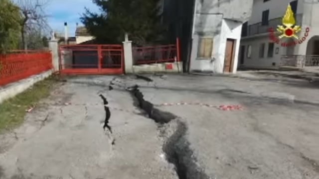 An 'unstoppable' landslide is tearing apart a village in central Italy