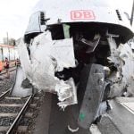IN PICS: Empty high-speed train in Frankfurt derails in dramatic crash