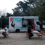 Inside the travelling campervan that puts migrants in touch with loved ones