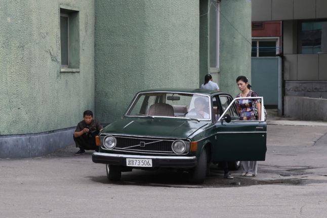 A 1970s Volvo in North Korea in 2010.