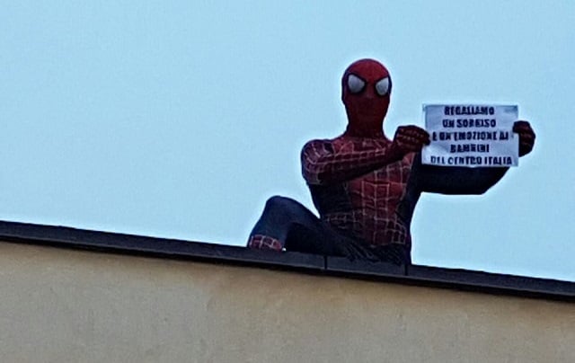 'Why I walked across Italy dressed as Spiderman to help quake survivors'