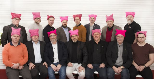 Why these Swedish trade union bosses wore pink pussyhats for gender equality