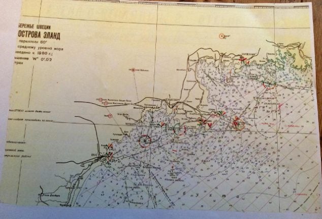 The curious case of this Cold War map of Sweden found on a Soviet sub