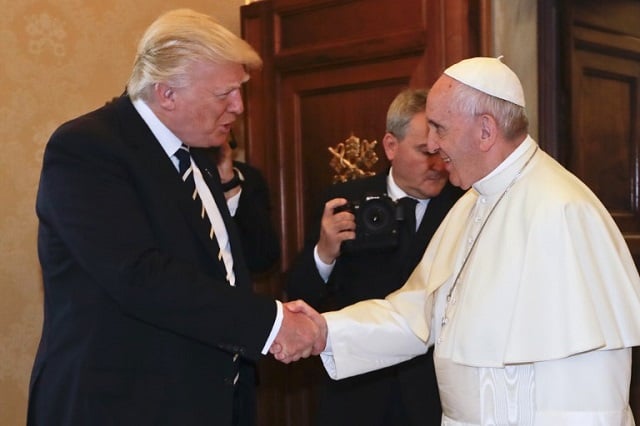 'What do you feed him?' Pope Francis risked a joke about Trump's size