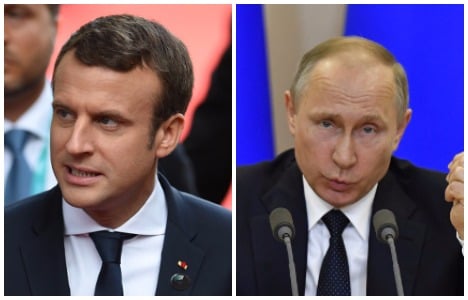 Macron hosts Putin in Versailles in new president’s latest diplomatic test