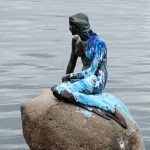 Denmark’s Little Mermaid turns blue and white after latest vandalism