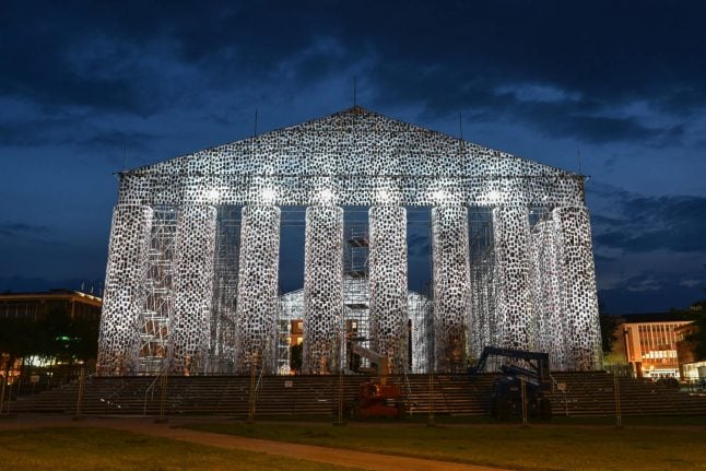 ‘Parthenon’ made of books built at site of Nazi book burning