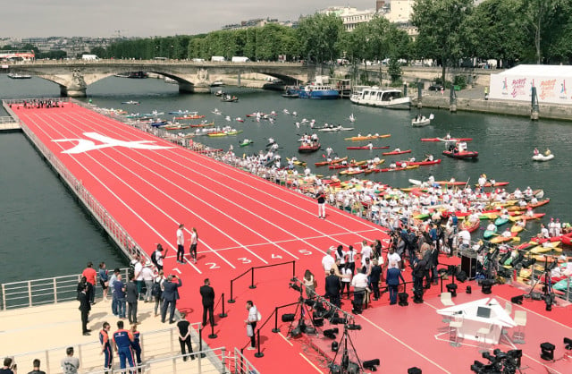 IN PICTURES: Paris hosts two day 'Olympics' as city's iconic landmarks transform into sports venues
