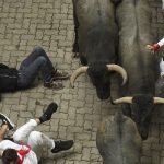 Ten hurt in Spanish bull running fest