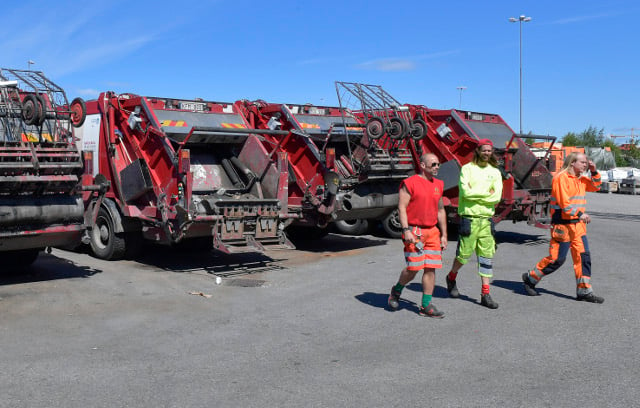 Stockholm waste collector strike continues as trash starts to pile up