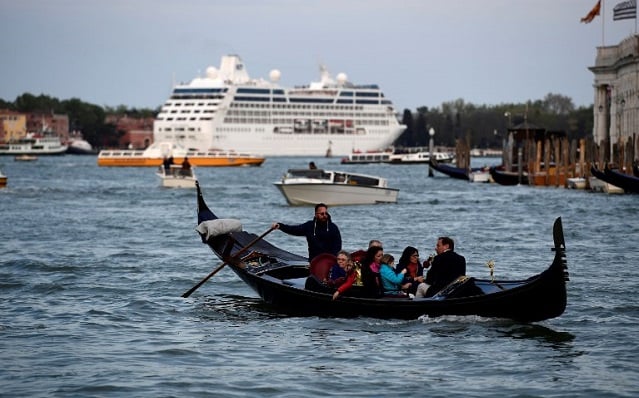Venice's mayor says ministers have a plan to keep big ships out of the lagoon