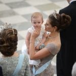 Crown Princess Victoria with her daughter Princess Estelle at the wedding of Victoria's younger sister Madeleine in 2013Photo: Frederik Sandberg/TT