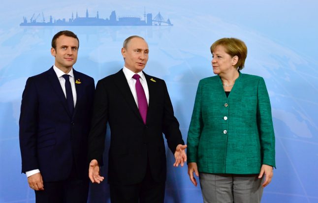 Merkel, Macron urge Russia and Ukraine to 'abide by commitments' and back ceasefire