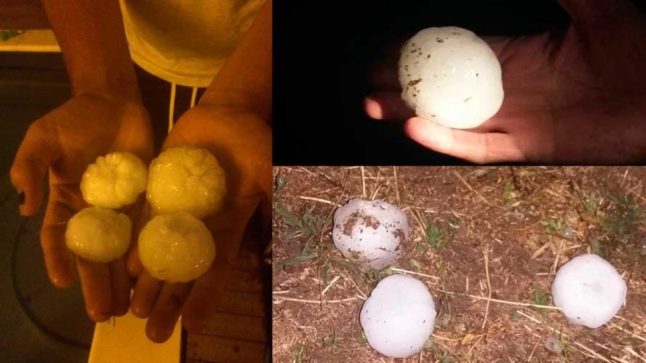In pics: Freak summer storm batters northern Spain with giant hailstones