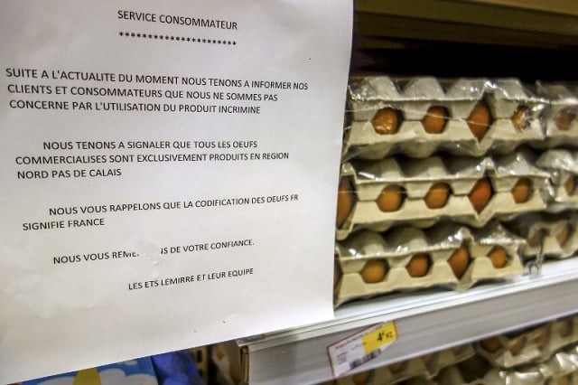 French government publishes first list of products linked to contaminated eggs