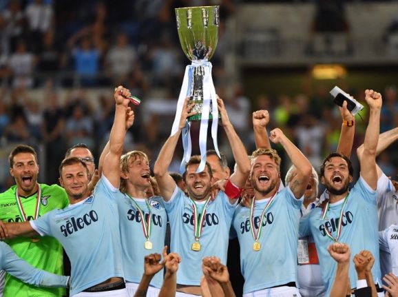 Last-gasp Lazio stun Juventus to win Italian Super Cup