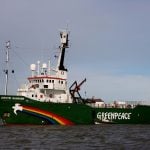 Greenpeace boat detained by Norway coastguard over action at oil rig