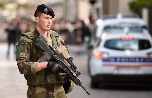Man shot and arrested over car attack on anti-terror soldiers outside Paris