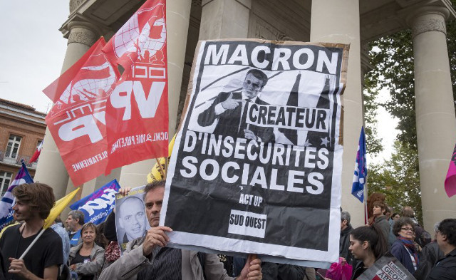 France: Strikes and protests against Macron's labour reforms kick off