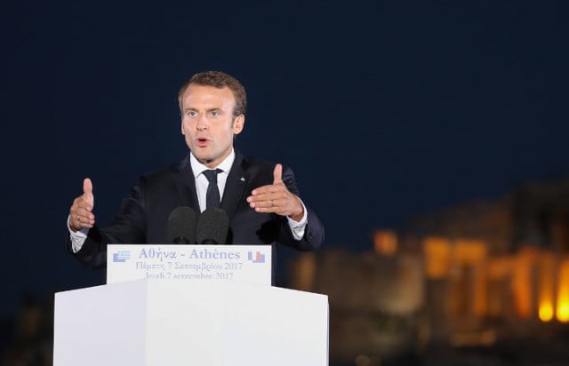 Macron outlines plans to 'rebuild' Europe on Greece trip