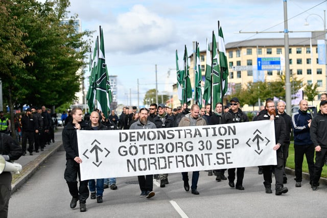 Nazis march through central Gothenburg