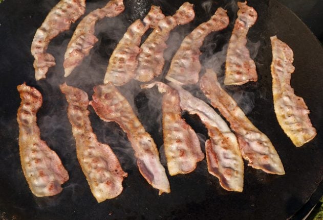 No, a man was not convicted in Sweden for 'eating bacon'