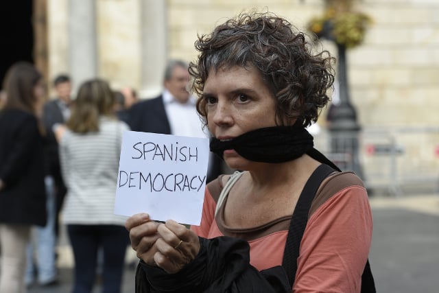 Protests in Catalonia over detention of key separatists