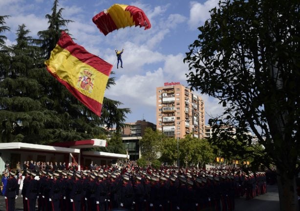 Madrid covered in blanket of Spanish flags on National Day