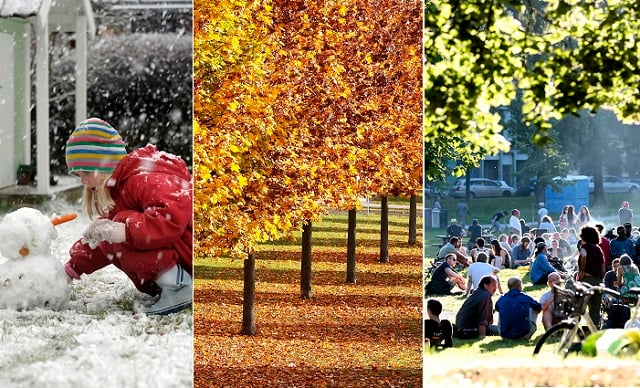 Sweden experiences three seasons in one day
