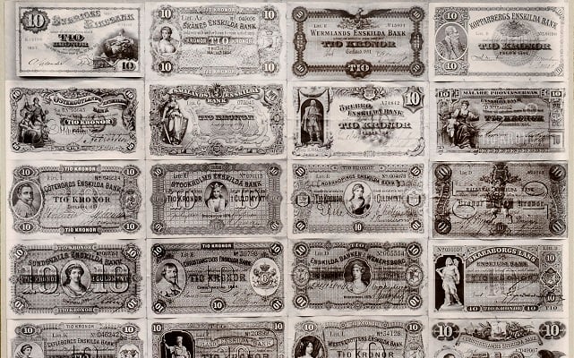 Here's what Sweden's banknotes looked like 100 years ago