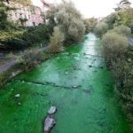 Freiburg police give all clear after river turns bright green