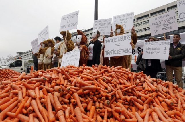 Why are carrots the protest weapon of choice for angry French tobacconists?