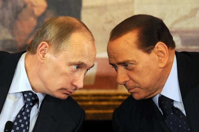 Silvio Berlusconi gave Putin a custom-designed duvet cover for his birthday