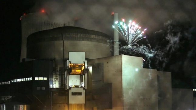 Greenpeace activists set off fireworks at nuclear plant in France