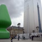 <b>Sex toy or tree?:</b> The creation named 'Tree' by US artist Paul McCarthy caused outrage among Parisians for its strong resemblance to a butt plug. A passer-by slapped the artist in the face, and the sculpture was vandalised on the same day it had been erected. Photo: AFP
