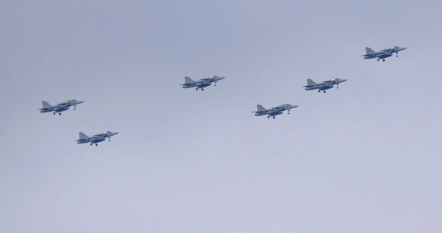 Why 16 fighter jets flew over Stockholm on Wednesday