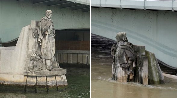 Before and after pictures show extent of River Seine floods in Paris