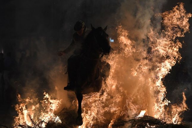 IN PICS: Horses 'purified' with fire in controversial Spanish ritual