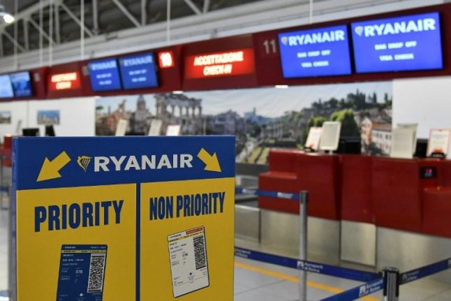 Ryanair braced for February strike by Italian unions