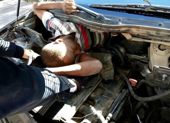 Four migrants discovered hidden inside boot, bonnet and dashboard at Melilla border
