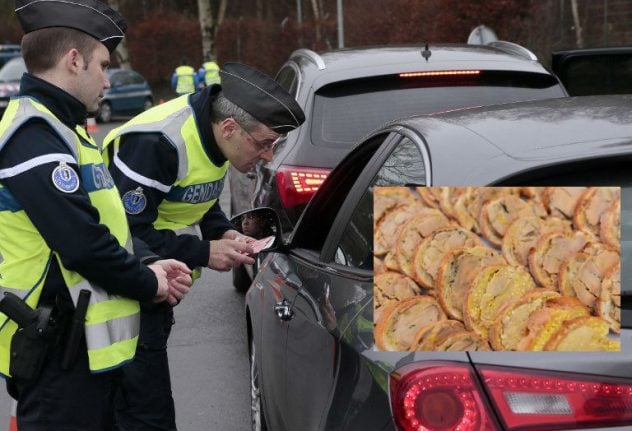 French police fine driver for eating foie gras at the wheel... whilst watching a film