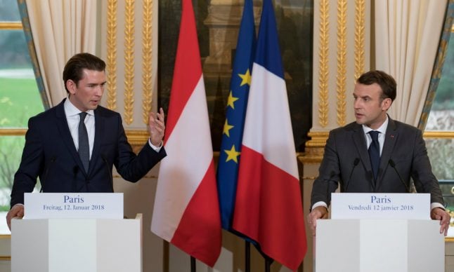 Austria's leader during France visit: 'Judge us on our actions'