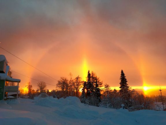 'Magical' sun halo spotted over northern Sweden
