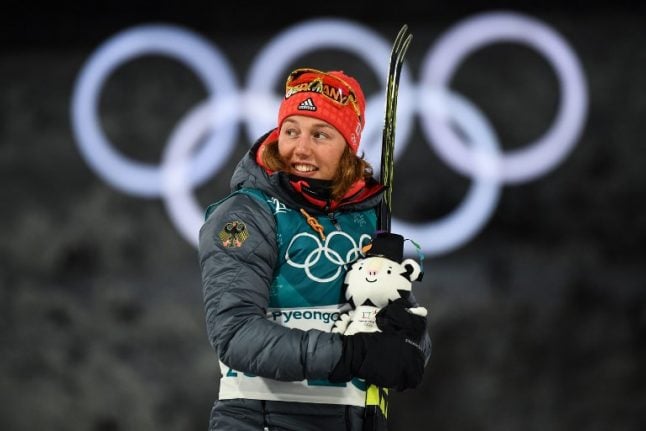 Dahlmeier’s biathlon win gives Germany its first gold at Winter Olympics