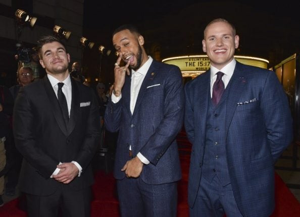 US train attack heroes return to Paris for Clint Eastwood film opening