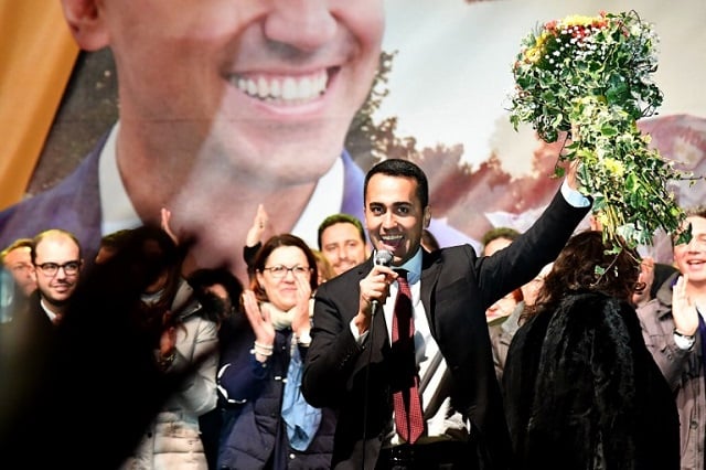 Italy's Five Star Movement celebrates victory in leader's hometown