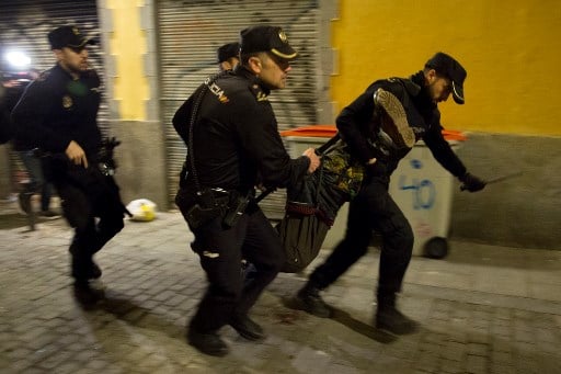 Six arrested in Madrid protest over migrant death