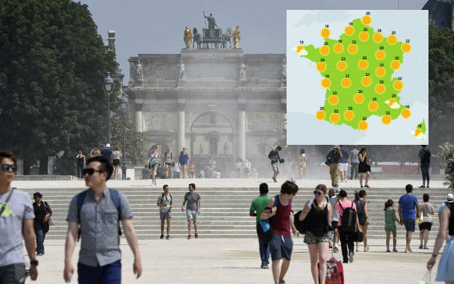 France to get early taste of summer with mercury set to hit 28C