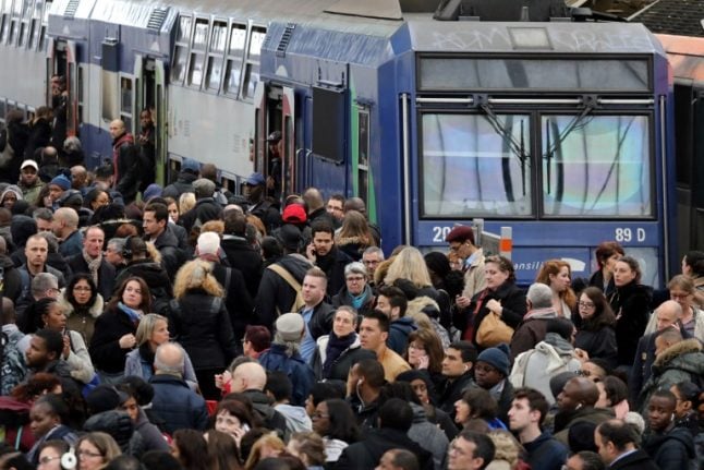 In Pictures: Rail strikes lead to travel chaos across France