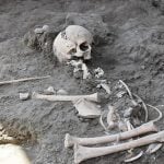 ‘Exceptional discovery’ at Pompeii: child’s skeleton unearthed